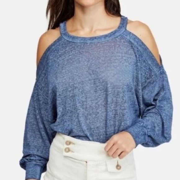 Free People Chill Out Cold Shoulder Top - Picture 1 of 6